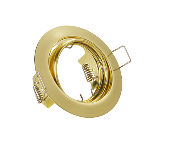Faretto da incasso rotondo per controsoffitto oro orientabile gu10