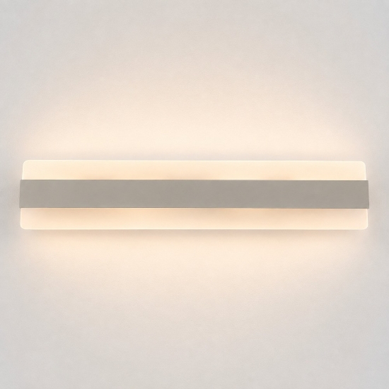 Applique led 43w cct 3000k 4000k moderna da parete tortora 66cm