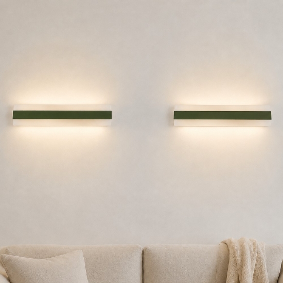 Applique led 43w cct 3000k 4000k da parete moderna verde oliva