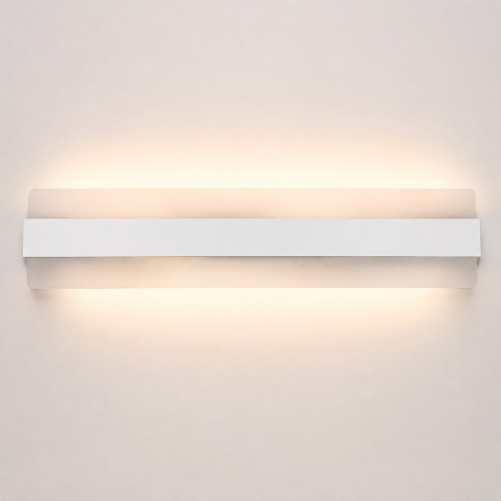 Applique da parete led 43w cct 3000k 4000k moderna bianca 65cm
