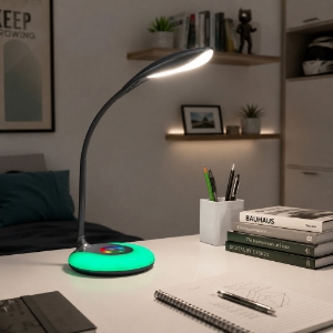 Lampada da scrivania ragazzo antracite led rgb 3000k dimmerabile