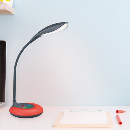 Lampada da scrivania ragazzo antracite led rgb 3000k dimmerabile