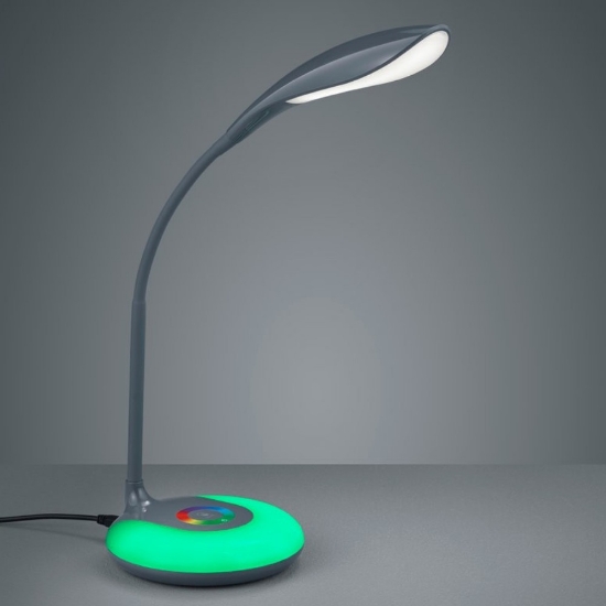 Lampada da scrivania ragazzo antracite led rgb 3000k dimmerabile