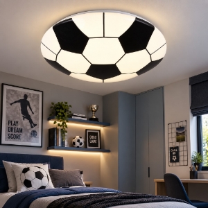 Plafoniera pallone di calcio led 3000k per cameretta