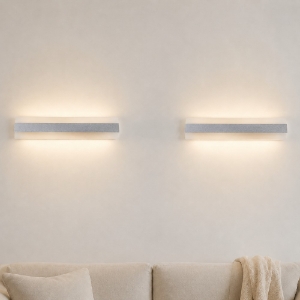 Applique da parete led 43w cct 3000k 4000k moderna grigio perla