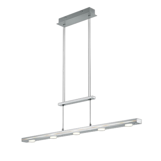 Lampadario per tavolo da pranzo led cct 3000k 5000k 7 luci nichel opaco