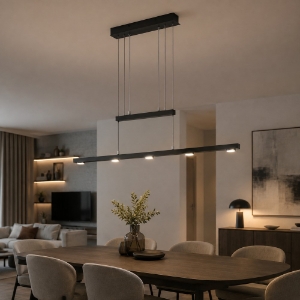 Lampadario moderno nero led 3,5w cct 3000k 5000k