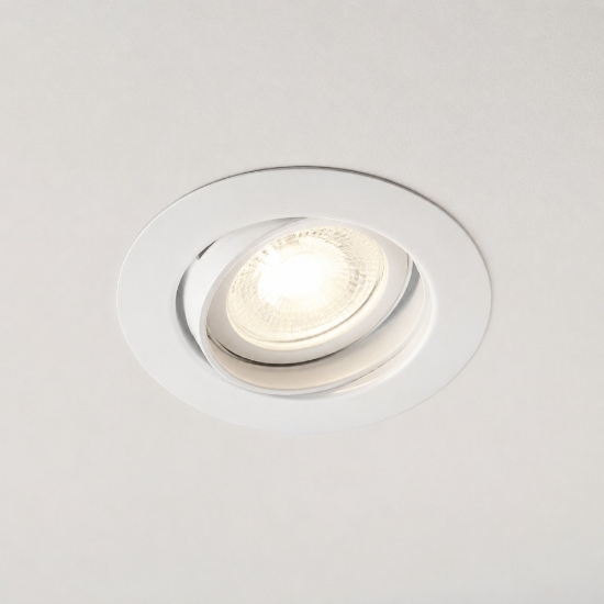 Faretto da incasso tondo per controsoffitto bianco opaco gu10
