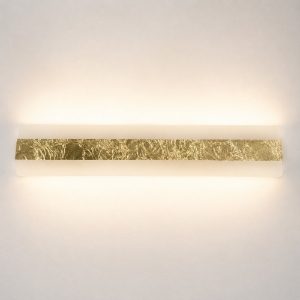 Applique led 43w cct 3000k 4000k moderna da parete foglia oro