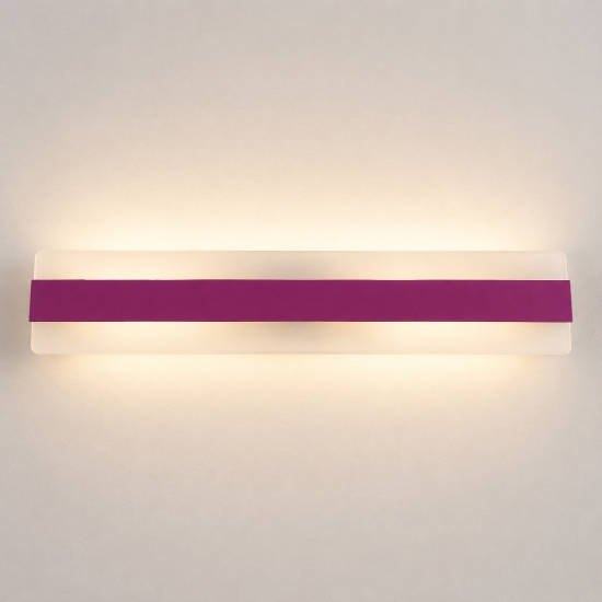Applique led 43w cct 3000k 4000k moderna da parete magenta 66cm
