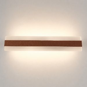 Applique led 43w cct 3000k 4000k moderna da parete rame opaco 66cm