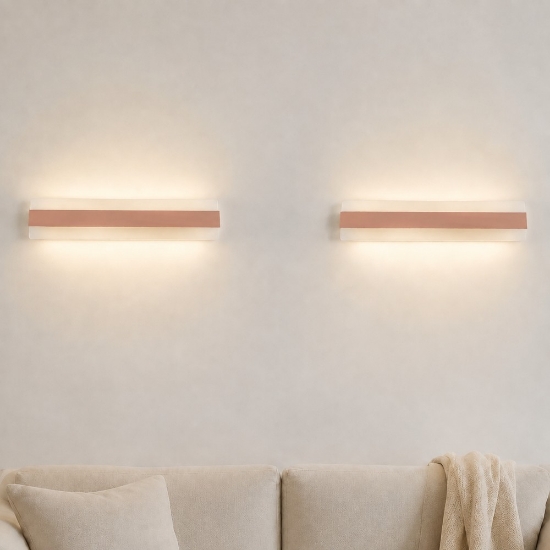 Applique da parete moderna pesca led 43w cct 3000k 4000k 66cm