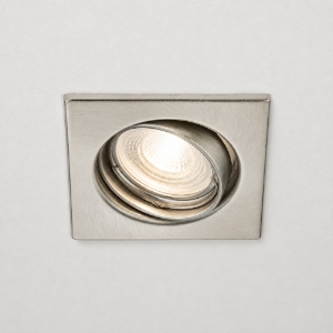 Faretto da incasso per controsoffitto quadrato nichel opaco orientabile