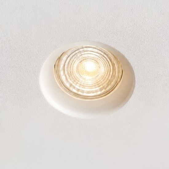 Isyluce portafaretto gesso rotondo da incasso per controsoffitto