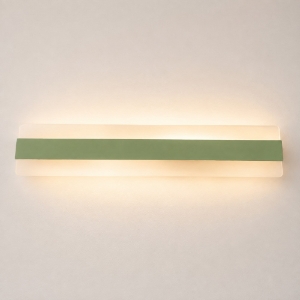 Applique led 56w cct 3000k 4000k 86cm moderna da parete verde salvia