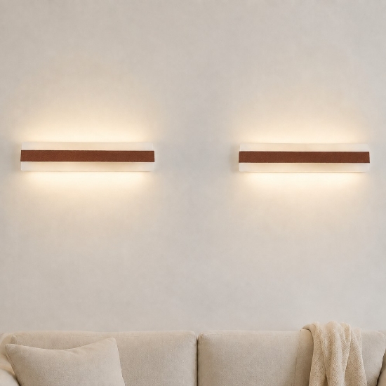Applique led 56w cct 3000k 4000k moderna da parete ruggine