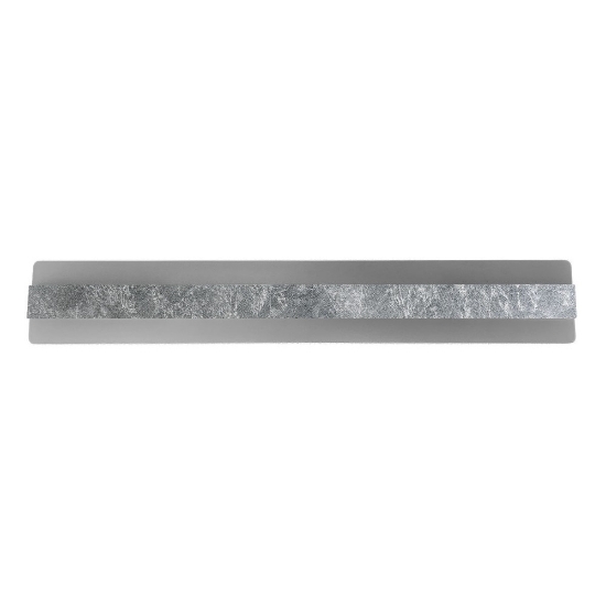 Applique moderna da parete foglia argento led 56w cct 3000k 4000k 86cm