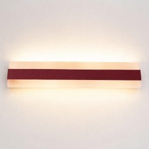 Applique led 56w cct 3000k 4000k da parete moderna bordeaux