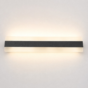 Applique moderna antracite da parete led 56w cct 3000k 4000k 86cm