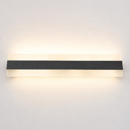 Applique moderna antracite da parete led 56w cct 3000k 4000k 86cm
