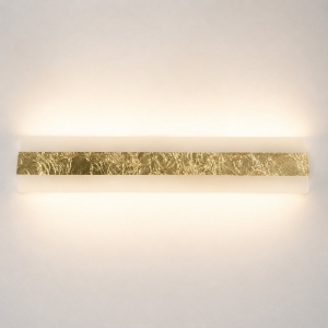 Applique led 56w cct 3000k 4000k moderna da parete foglia oro