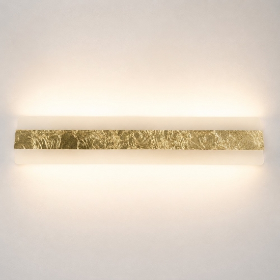 Applique led 56w cct 3000k 4000k moderna da parete foglia oro