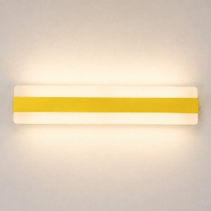 Applique led 56w cct 3000k 4000k 86cm moderna da parete giallo girasole