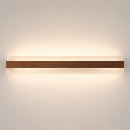 Applique led 56w cct 3000k 4000k moderna da parete rame opaco