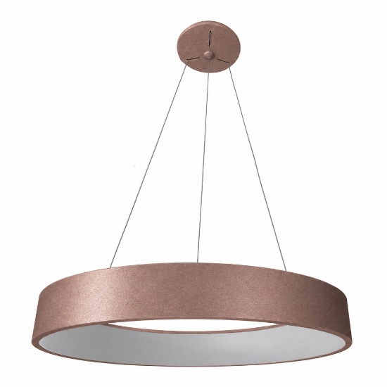 Lampadario 80 cm moderno oro rosato anello led 96w cct 3000k 4000k per soggiorno