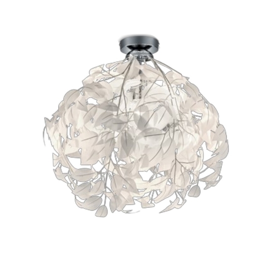 Plafoniera moderna foglie cromo 38cm