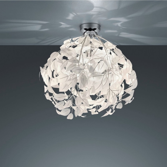 Plafoniera moderna foglie cromo 38cm