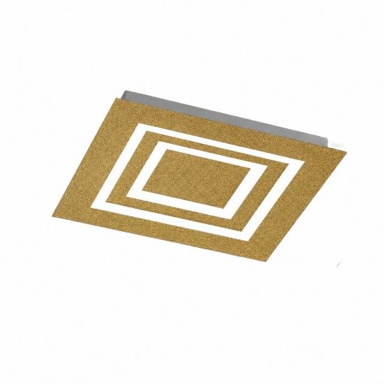 Plafoniera 35 cm quadrata oro opaco moderna led cct 3000k 4000k per camera da letto