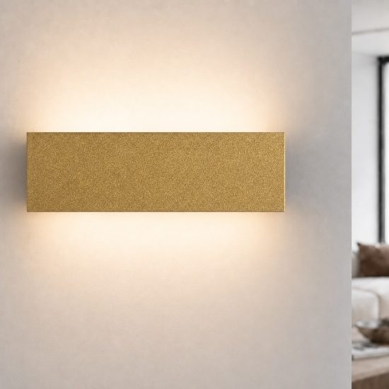 Applique oro opaco led 16w cct 3000k 4000k rettangolare moderna