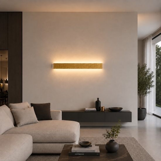 Applique oro opaco led 30w cct 3000k 4000k moderno rettangolare luce indiretta