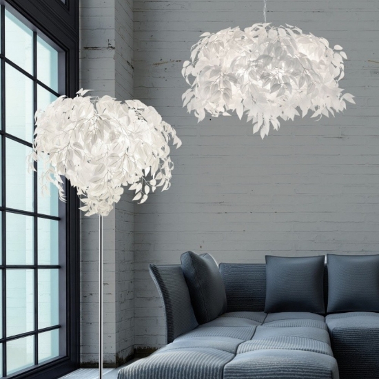 Lampadario design moderno per salotto foglie