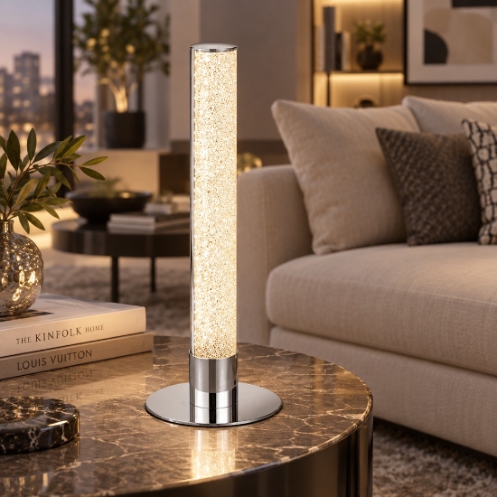Lampada da tavolo elegante led rgbw dimmerabile con telecomando