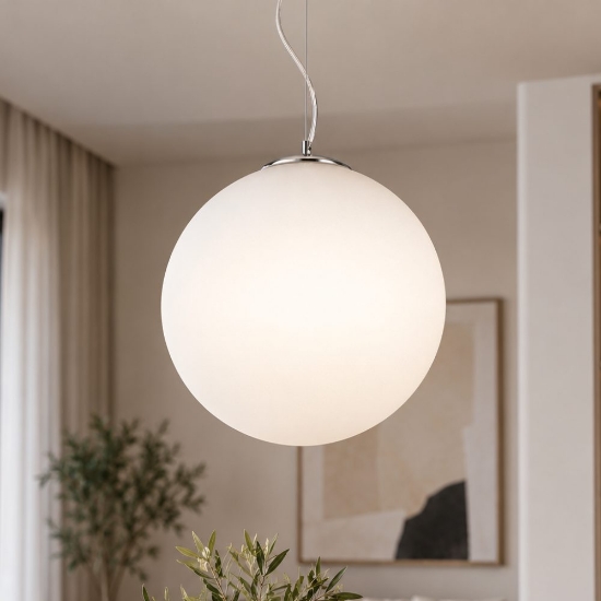 Perenz grape lampadario a sospensione moderno sfera vetro bianco