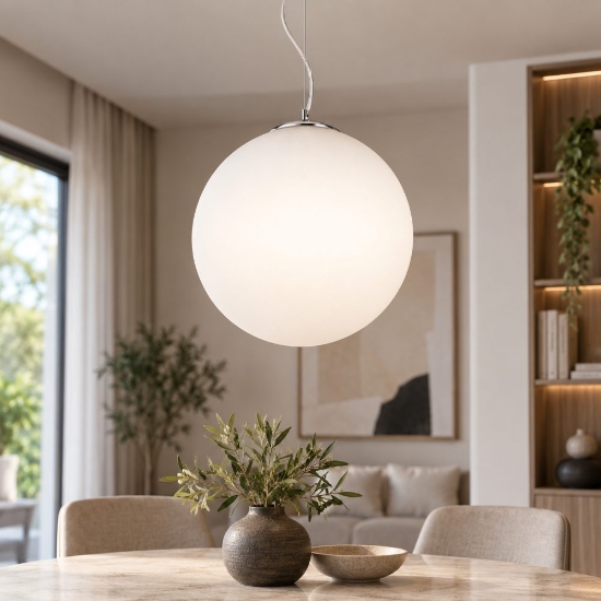 Perenz grape lampadario a sospensione moderno sfera vetro bianco