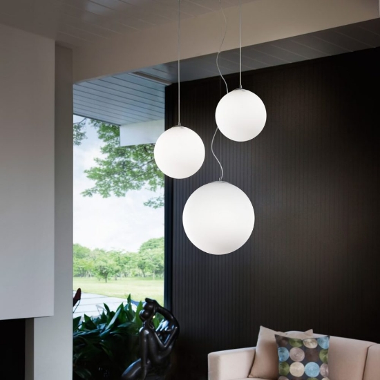 Perenz grape lampadario a sospensione moderno sfera vetro bianco
