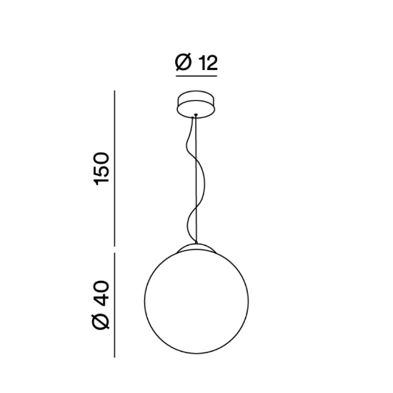 Perenz grape lampadario a sospensione moderno sfera vetro bianco