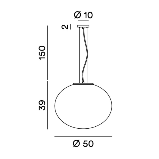 Perenz lampadario saturno per cucina moderna vetro ovale bianco