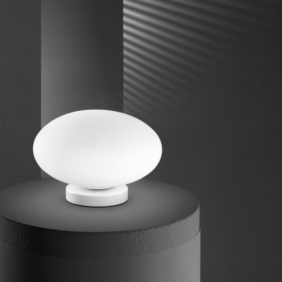 Perenz lampada da tavolo moderna sfera vetro bianco