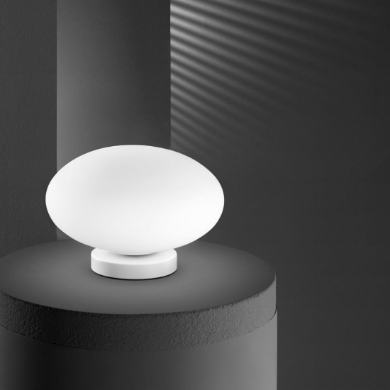 Perenz lampada da tavolo moderna sfera vetro bianco