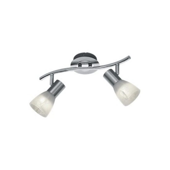 Plafoniera con faretti led 5w 3000k orientabile nichel opaco