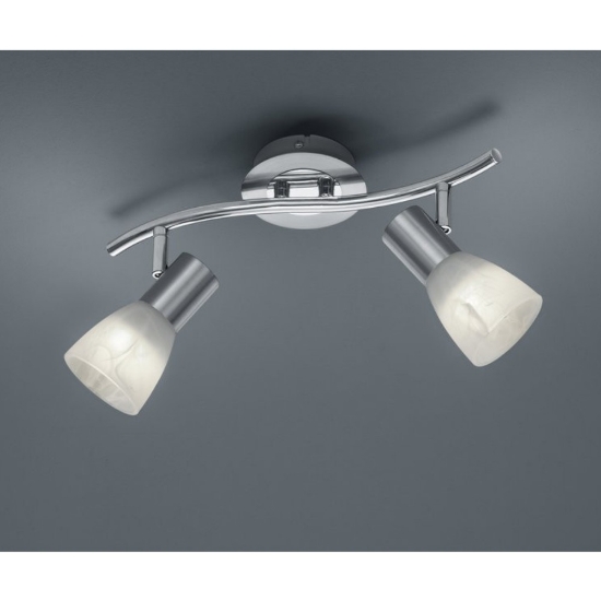 Plafoniera con faretti led 5w 3000k orientabile nichel opaco