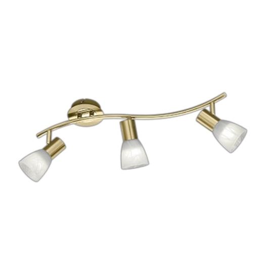 Faretto da parete led 5w 3000k ottone satinato e14