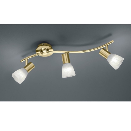 Faretto da parete led 5w 3000k ottone satinato e14