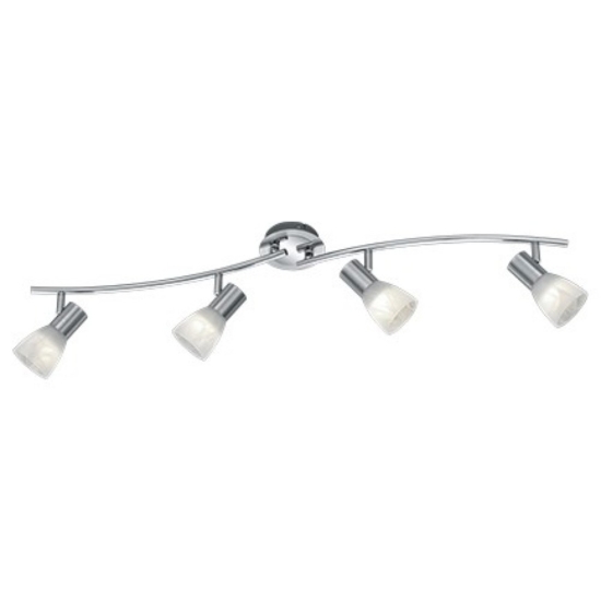 Plafoniera con faretti spot orientabili nichel opaco e14