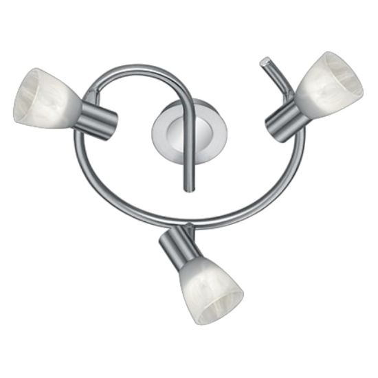 Plafoniera per camera da letto nichel 3 spot orientabili