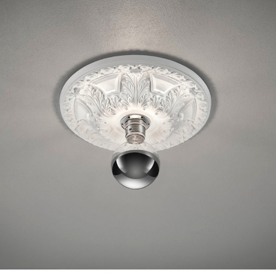 Plafoniera per salotto 30cm bianca gesso